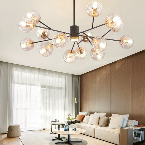 創(chuàng)意簡(jiǎn)約與現(xiàn)代融合 湯河店北歐大氣魔豆分子吊燈